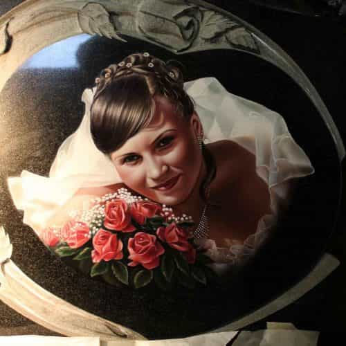 Цветные портреты на памятниках 15