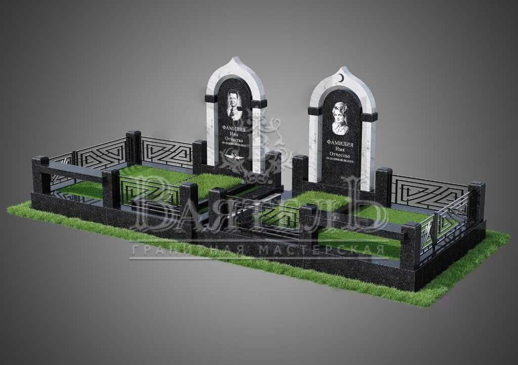 Надгробный комплекс на 2-х участках 12 Надгробный комплекс на 2-х участках 9