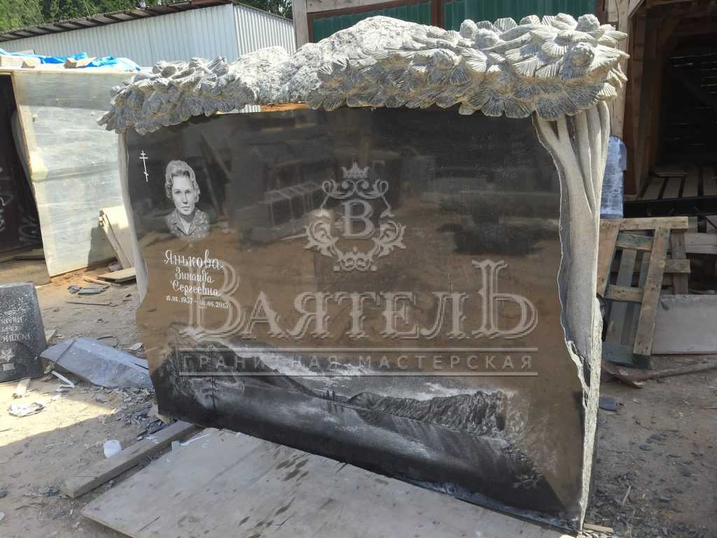 Надгробный комплекс с резным кедром 9 Надгробный комплекс с резным кедром