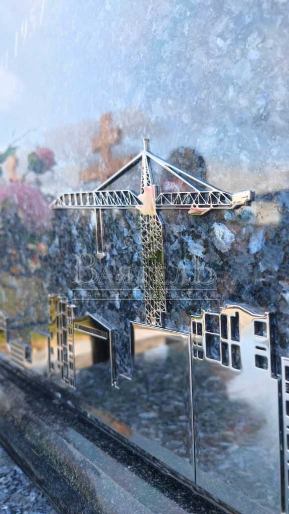 Надгробный комплекс из голубого гранита Blue Pearl