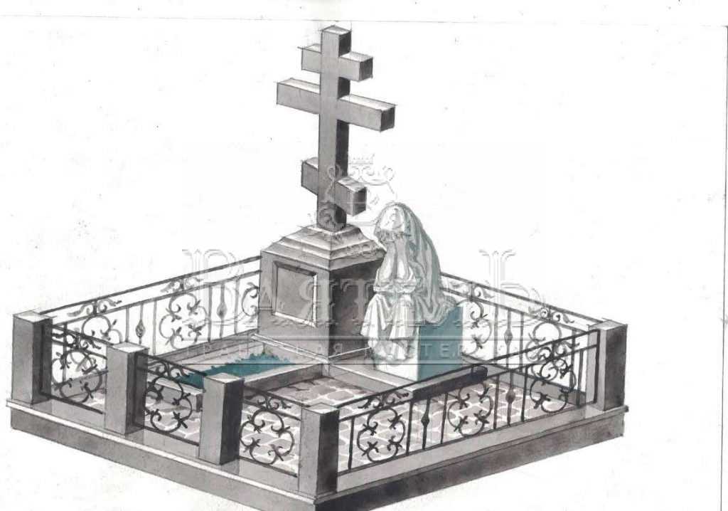 Памятник из Норвежского гранита Blue Pearl