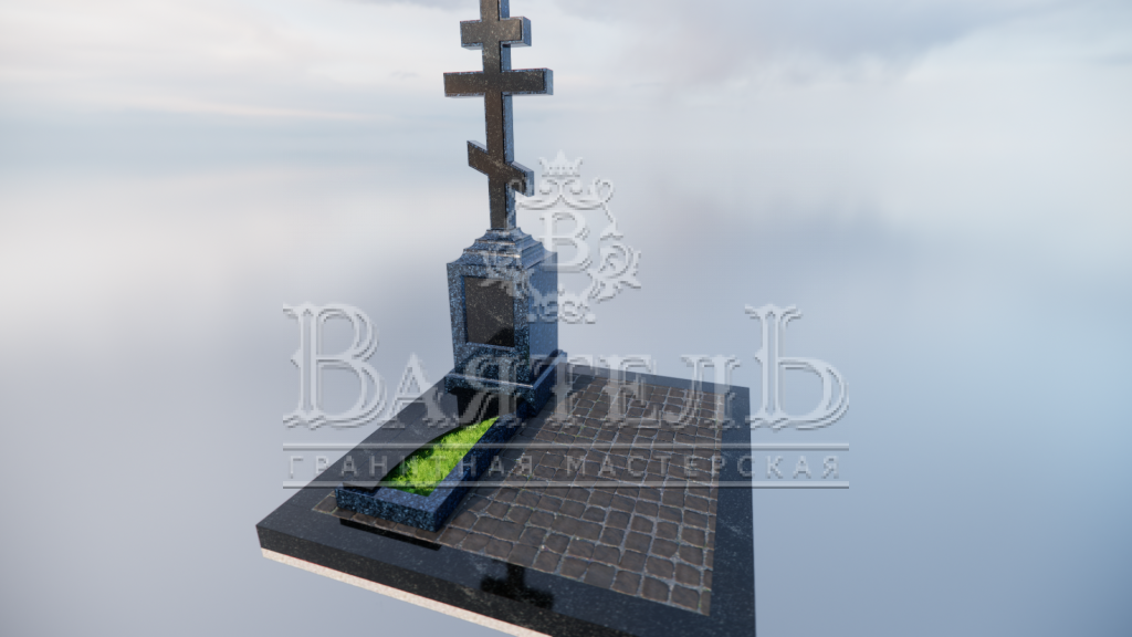 Памятник из Норвежского гранита Blue Pearl