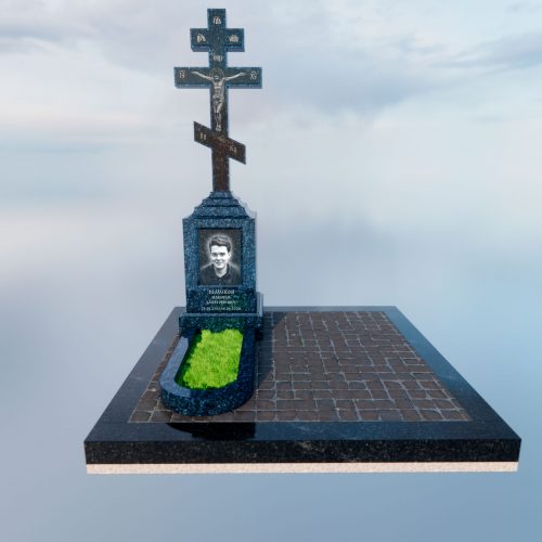 Памятник из Норвежского гранита Blue Pearl 21