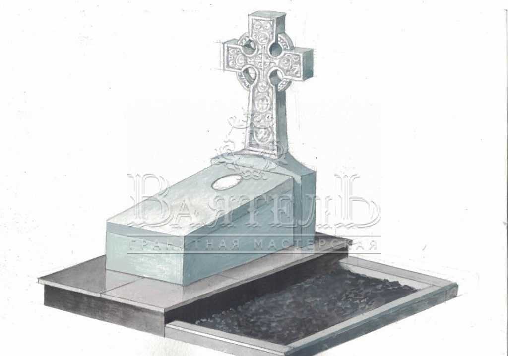 Надгробный комплекс из мрамора и гранита